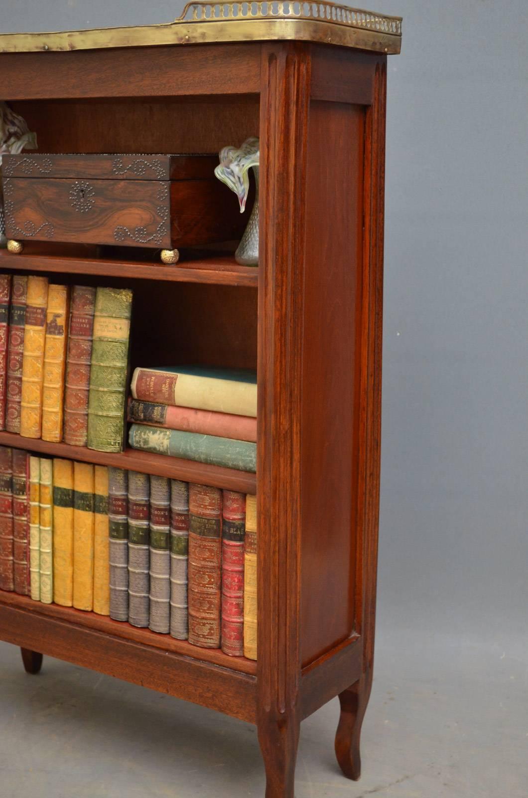 French Marble-Topped Open Bookcase In Excellent Condition In Whaley Bridge, GB