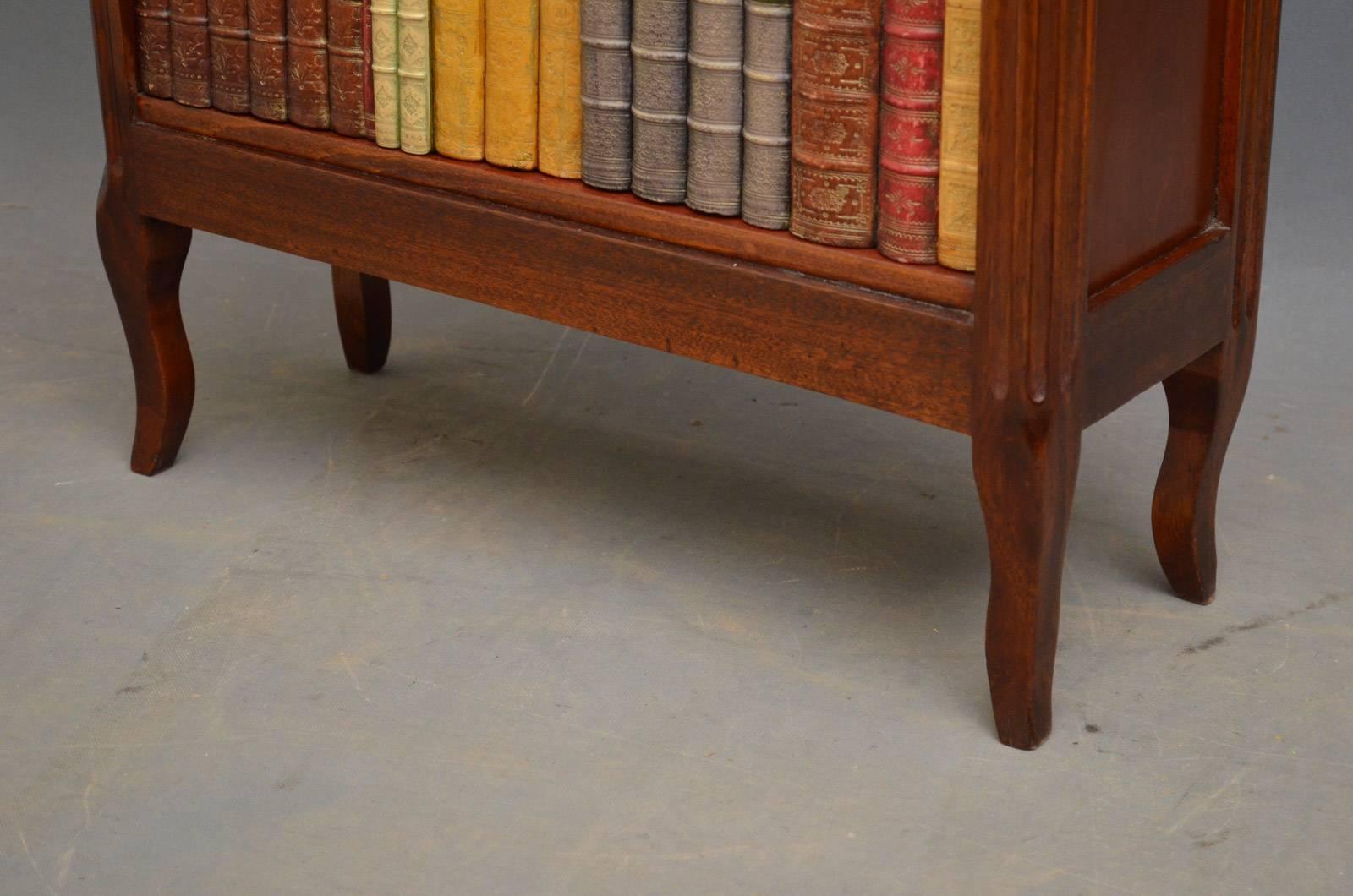 20th Century French Marble-Topped Open Bookcase
