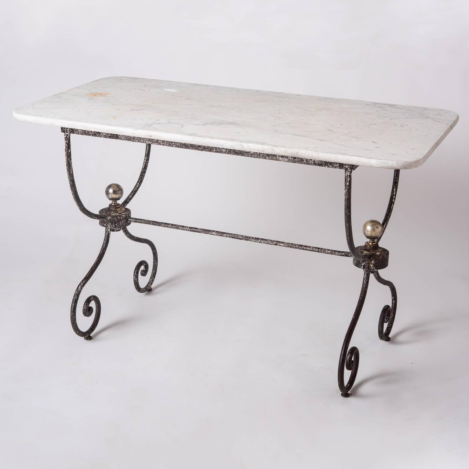 French Marble Topped Table Late 19th Century 3