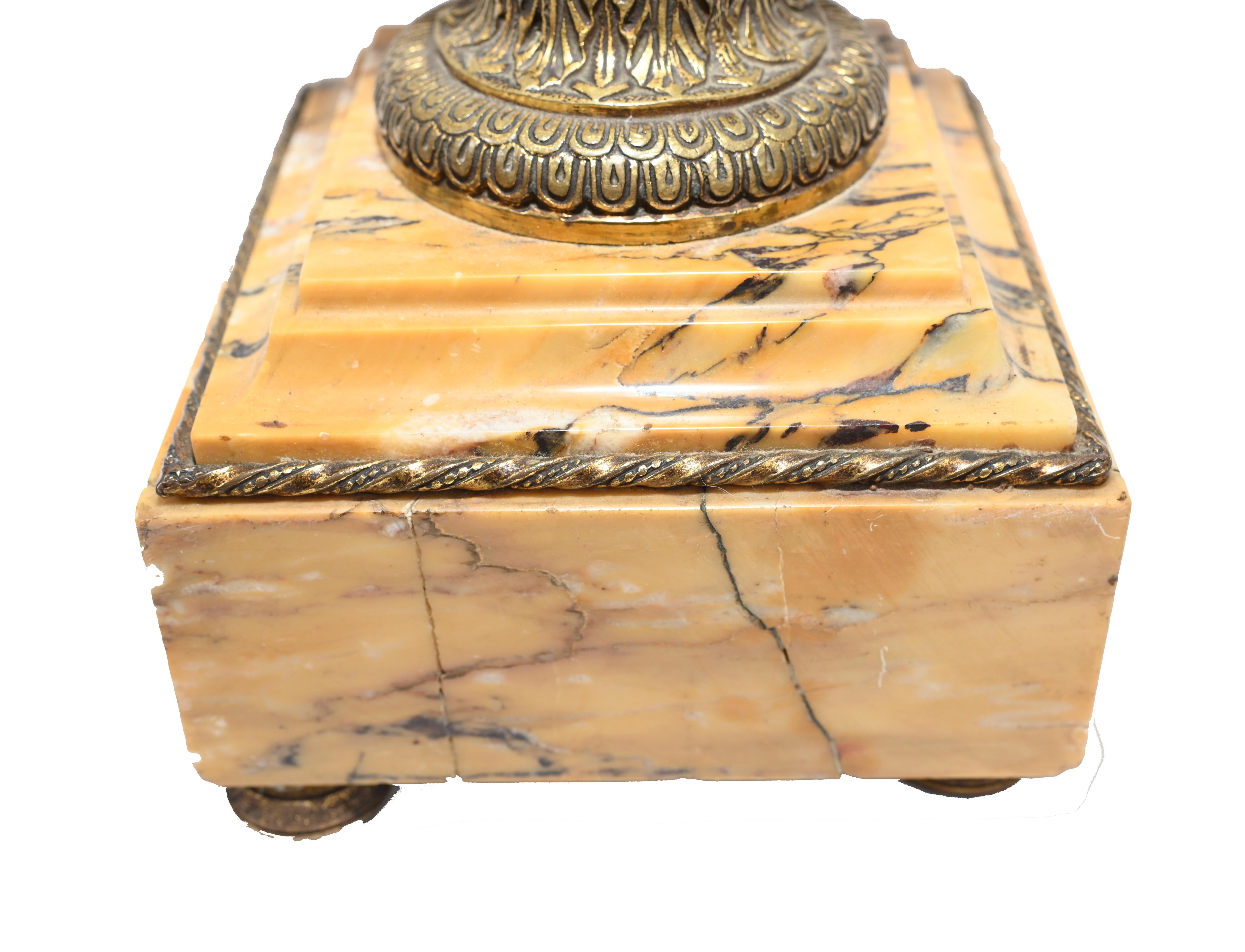 French Marble Urns Amphora Form Empire Cassolette 1880 8