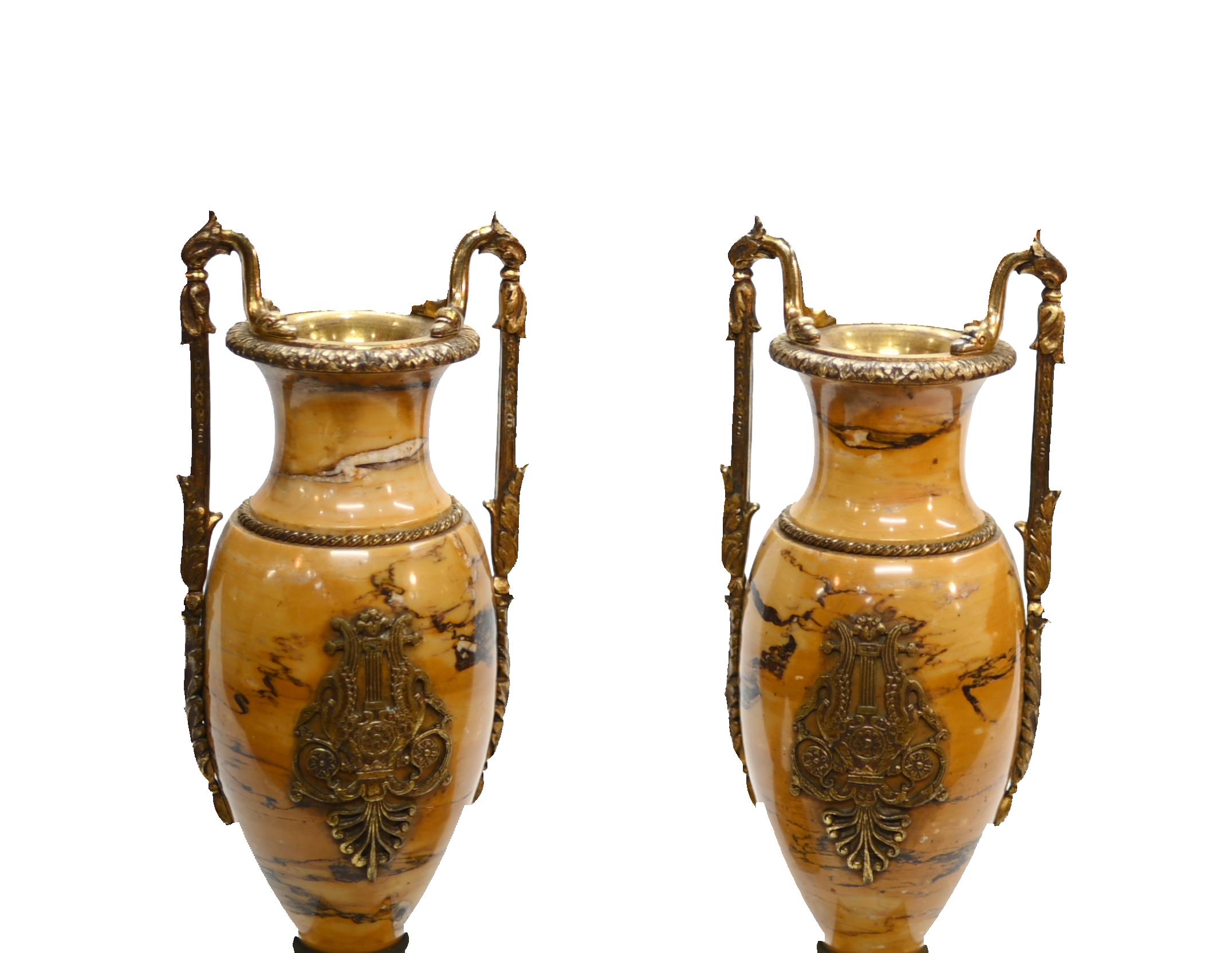 French Marble Urns Amphora Form Empire Cassolette 1880 9