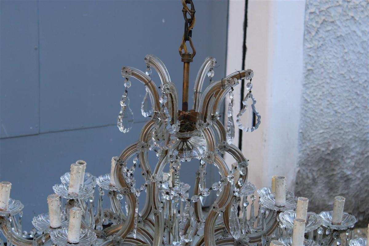 French Maria Theresa Great Chandelier Round Crystal Transparent 7
