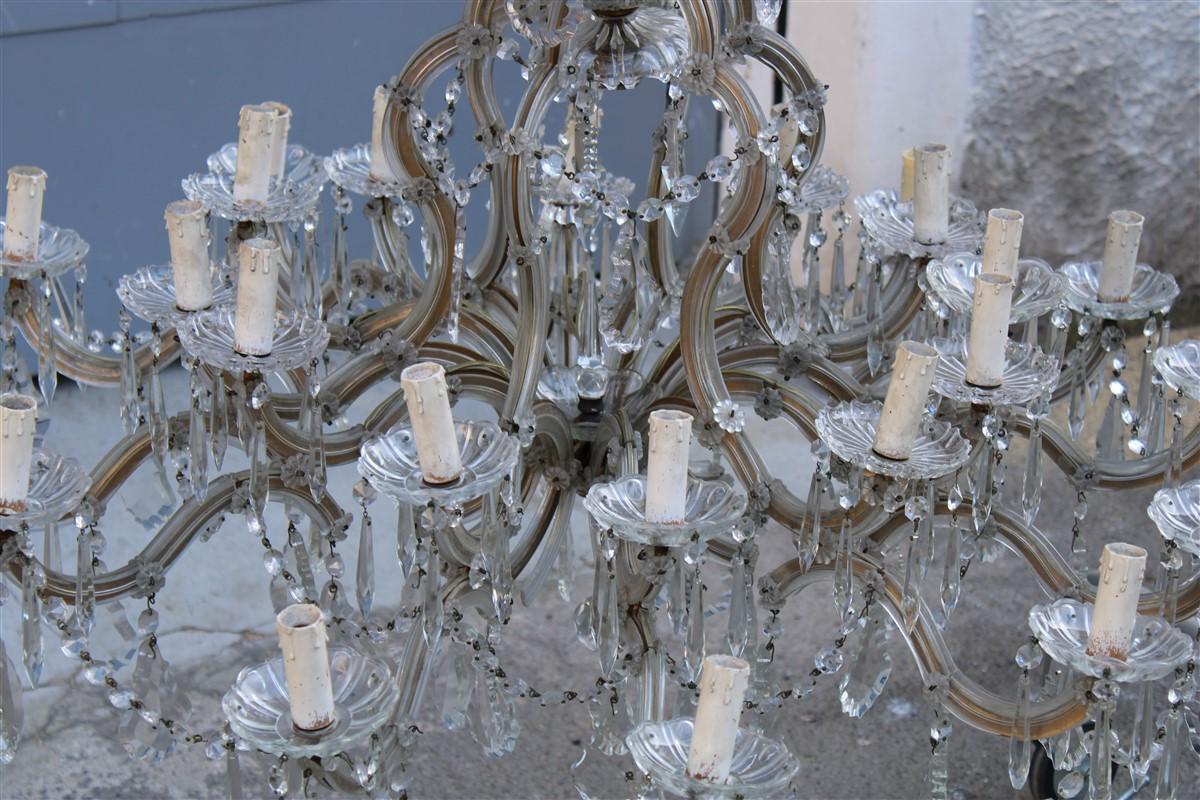 French Maria Theresa Great Chandelier Round Crystal Transparent 8