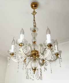 Kronleuchter aus geschliffenem Kristall und vergoldetem Kristall von Marie Therese