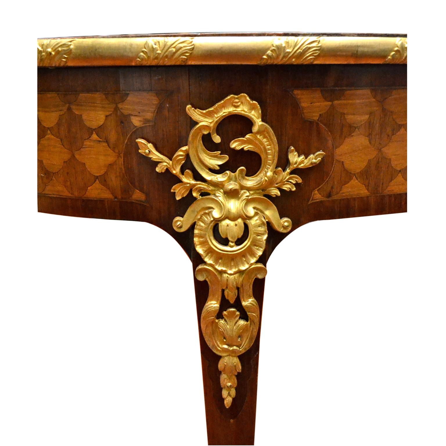 French, Marquetry and Gilt Bronze Round Centre Table Attributed to Linke 7