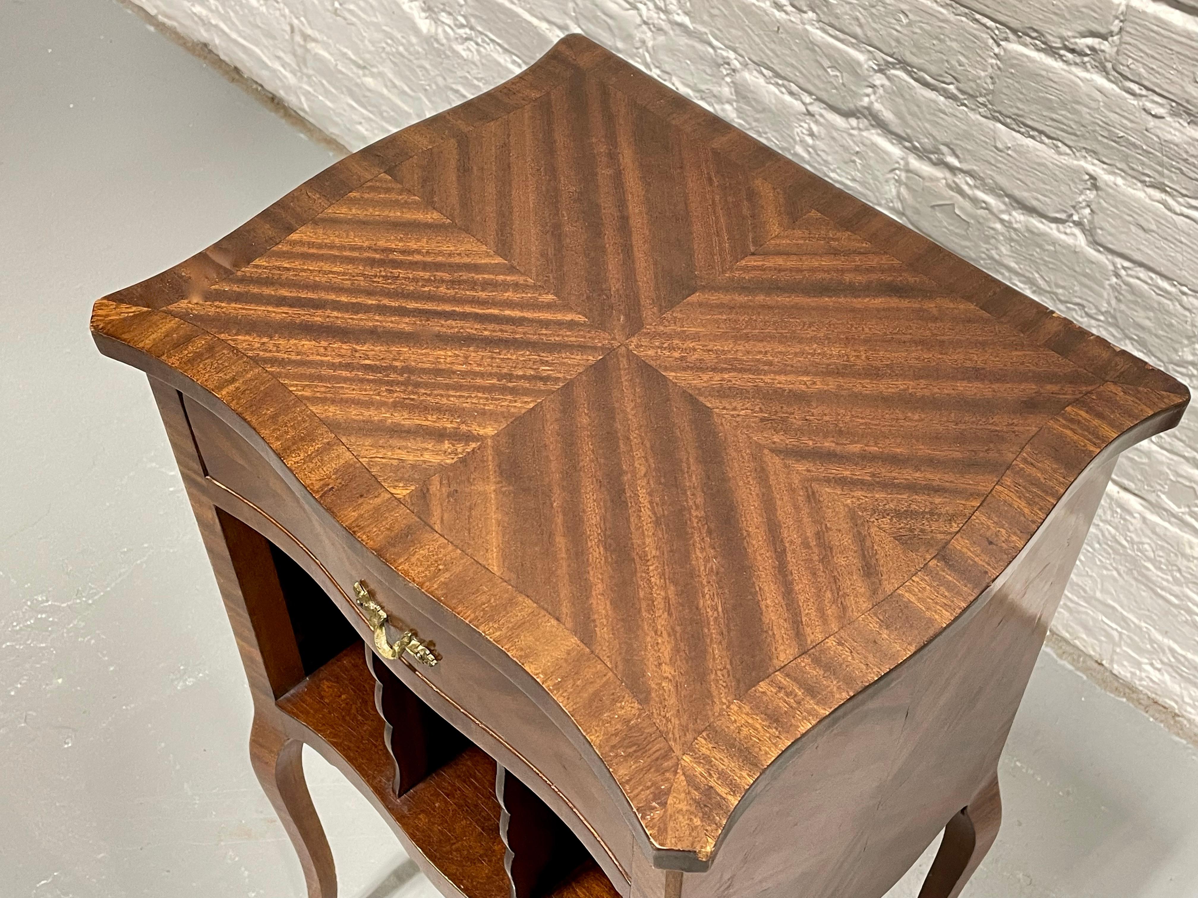 Mid-20th Century French Marquetry Bedside Table / Nightstand, c. 1930’s For Sale