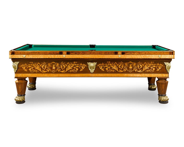 French Marquetry Billiard Table For Sale at 1stDibs