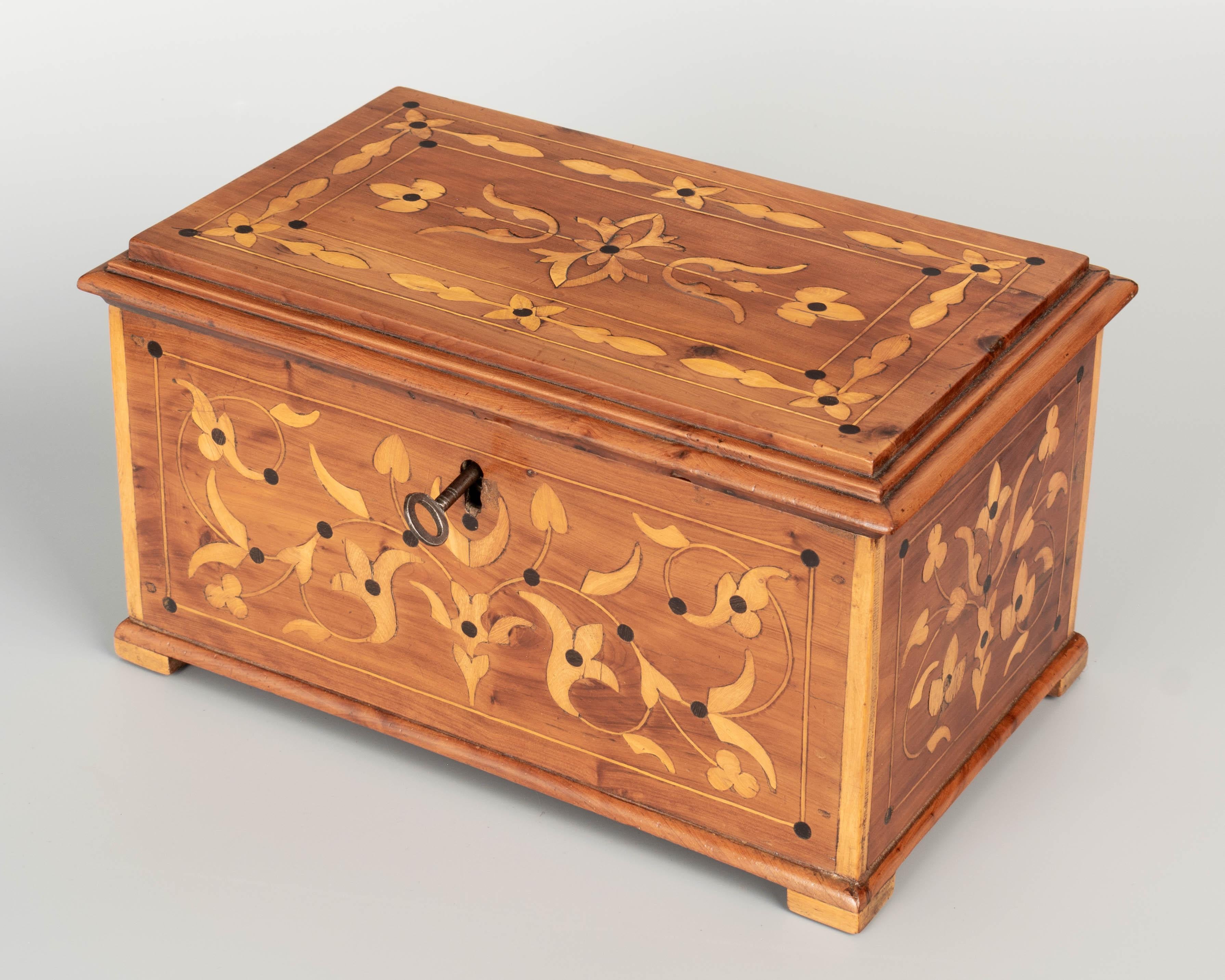20th Century French Marquetry Box For Sale