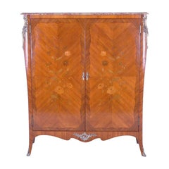 French Marquetry Cabinet Armoire