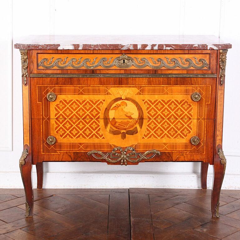 French Marquetry Commode For Sale 4