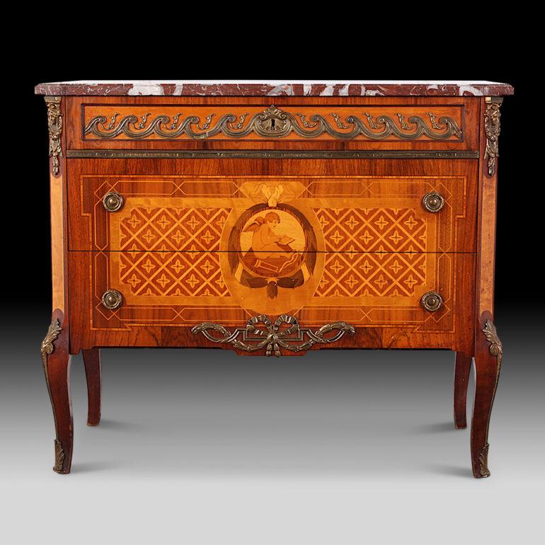 French Marquetry Commode For Sale 3