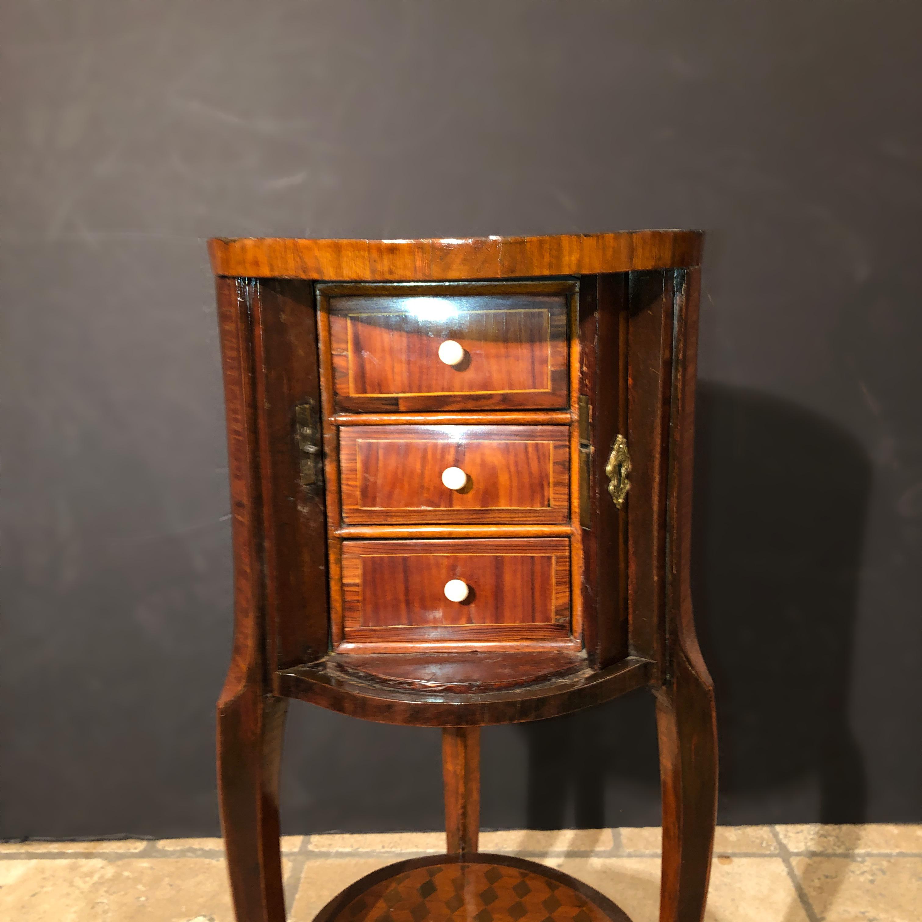 Early 19th Century French Marquetry Cylinder Table