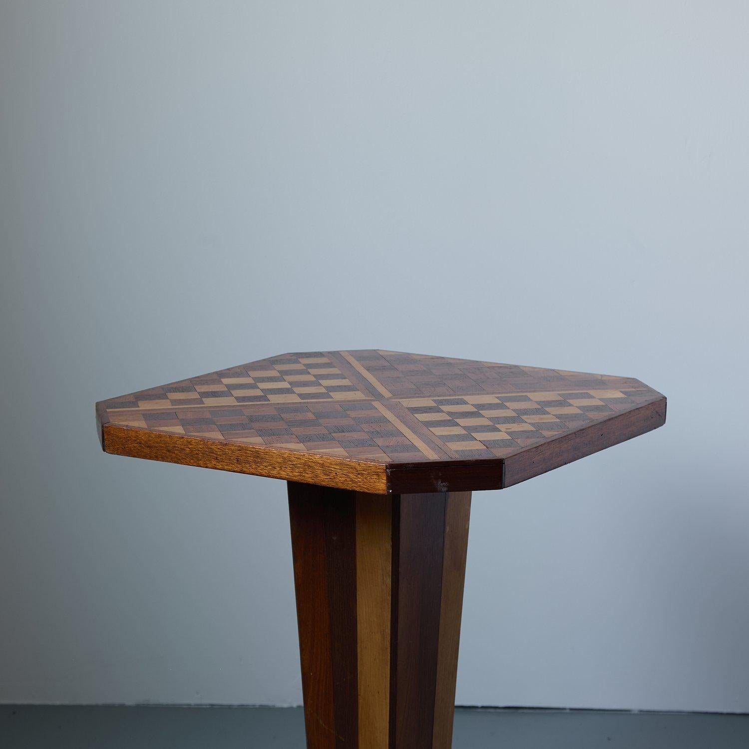 Mesa de juegos francesa de marquetería, años 30 en venta 5