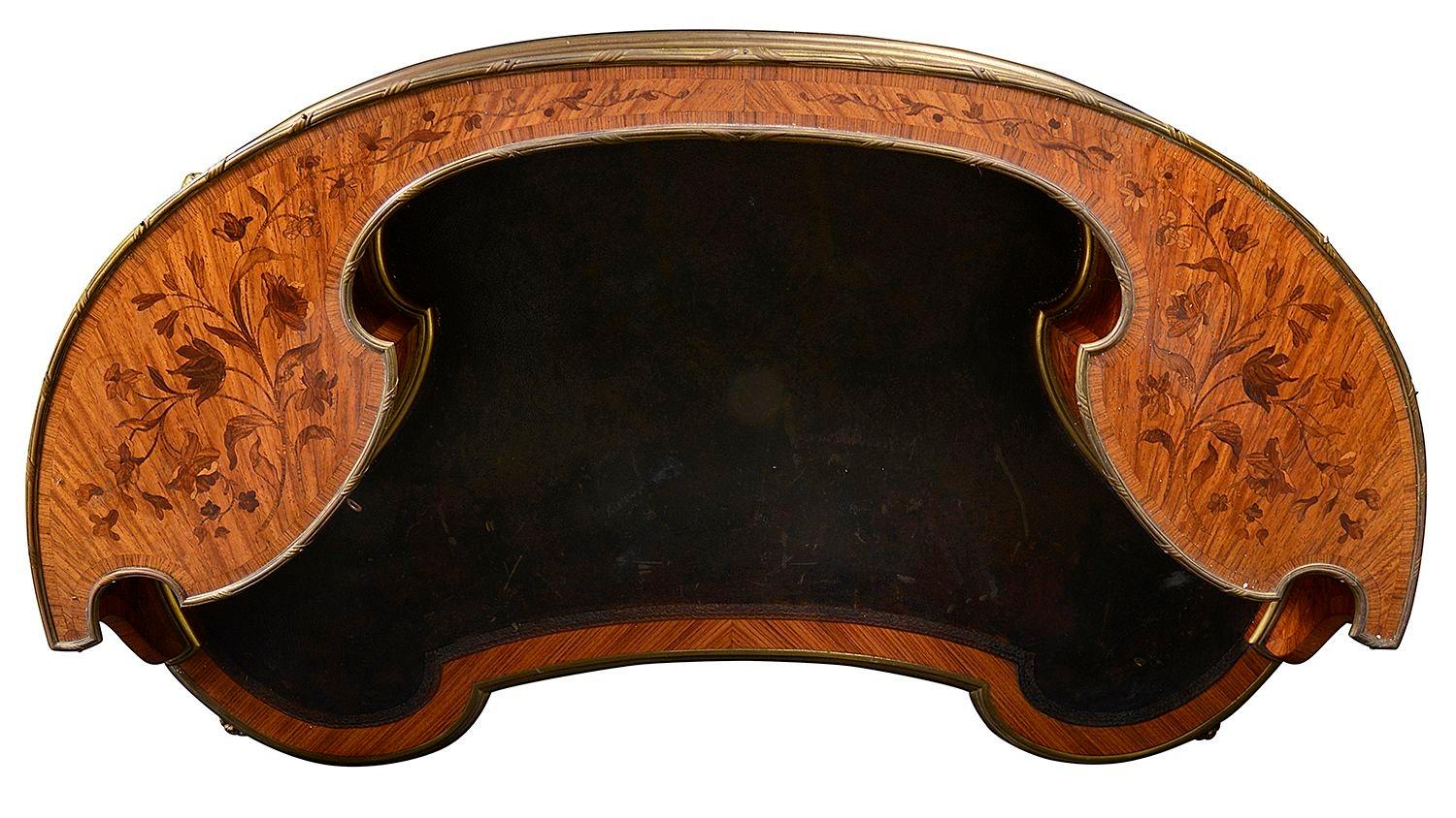 French Marquetry inlaid Lady's desk, 1890. For Sale 2