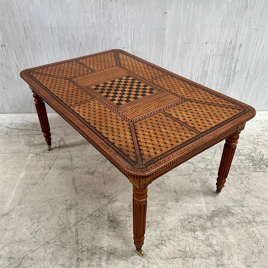 French Marquetry Inlay Games Table - Stunning Quality For Sale 2
