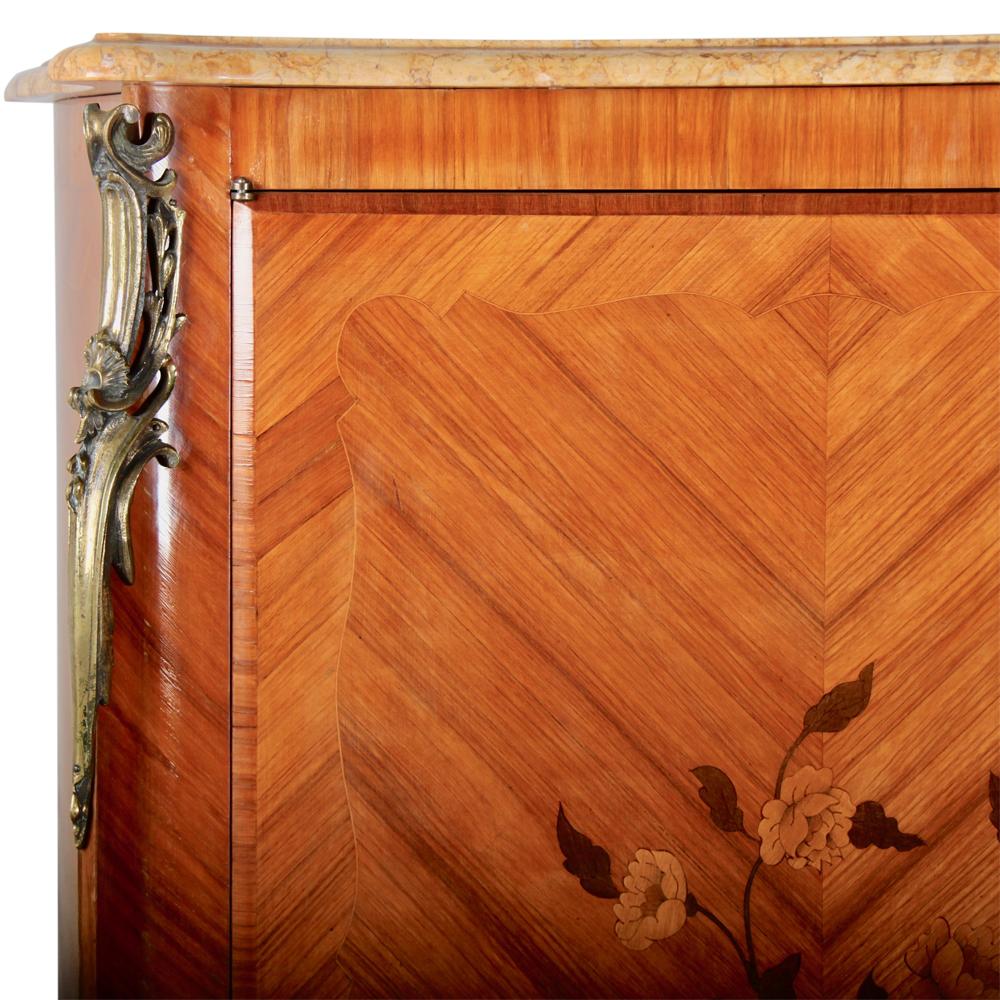 Kingwood French Marquetry Louis XV Cabinet