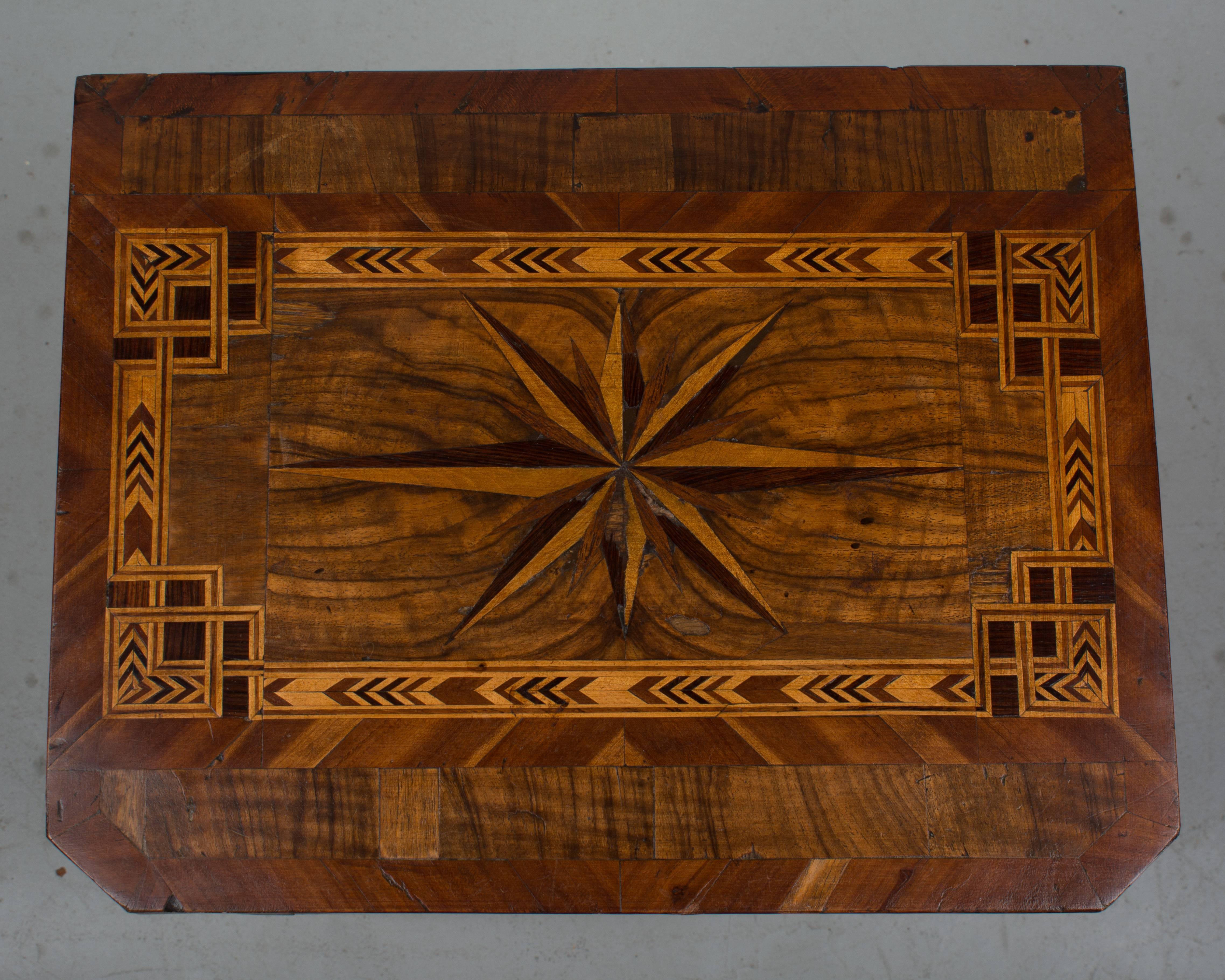 French Marquetry Side Table 1