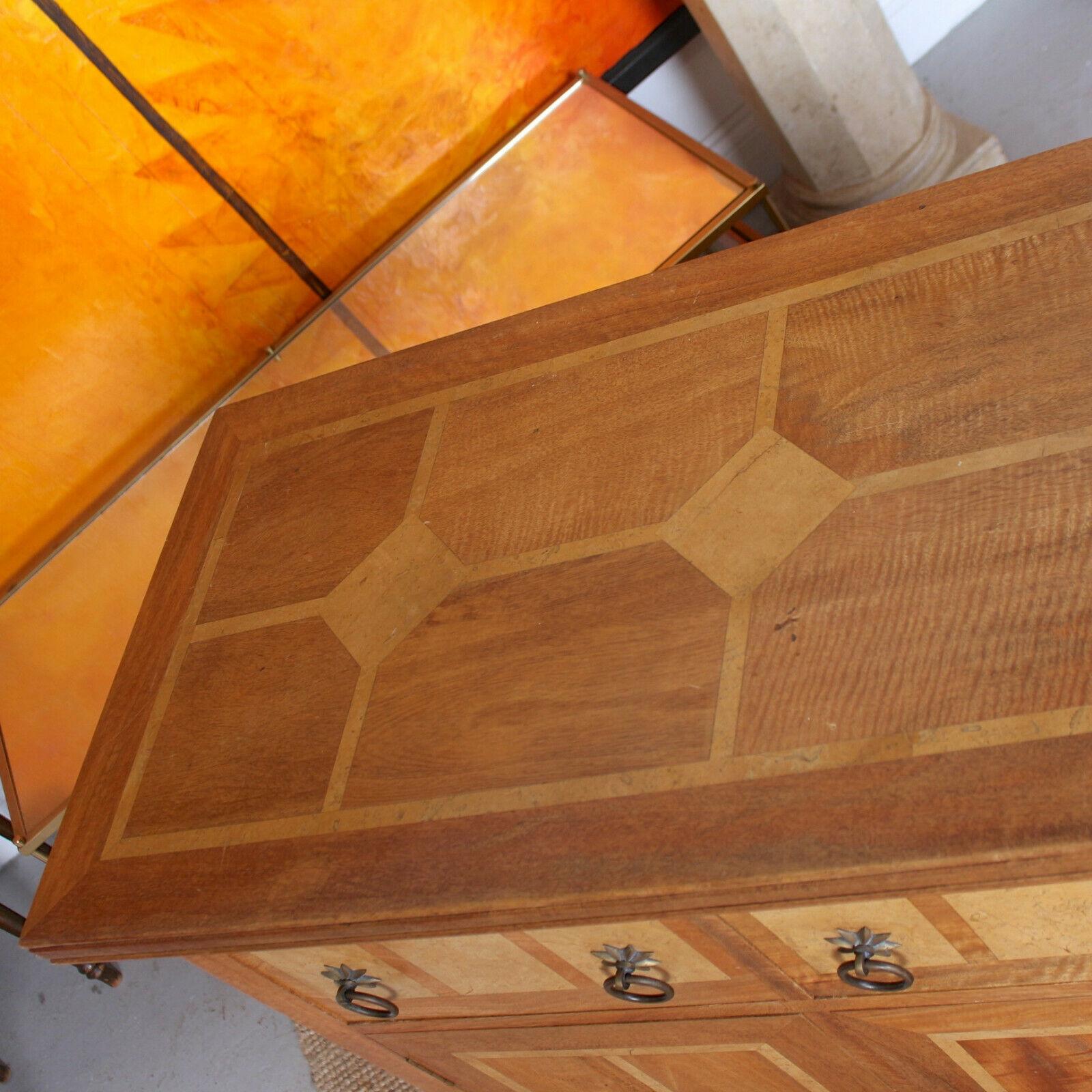 French Marquetry Sideboard Credenza Cabinet For Sale 7
