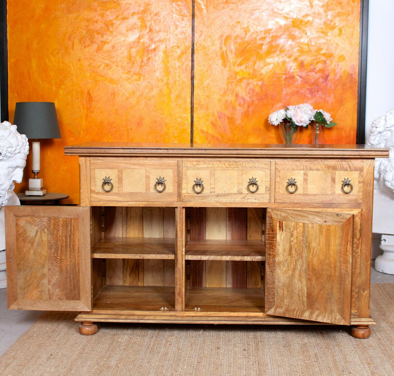 French Marquetry Sideboard Credenza Cabinet For Sale 3