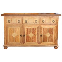 French Marquetry Sideboard Credenza Cabinet