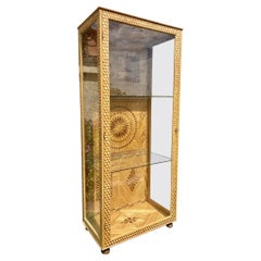 French Marquetry Vitrine, 20th Century
