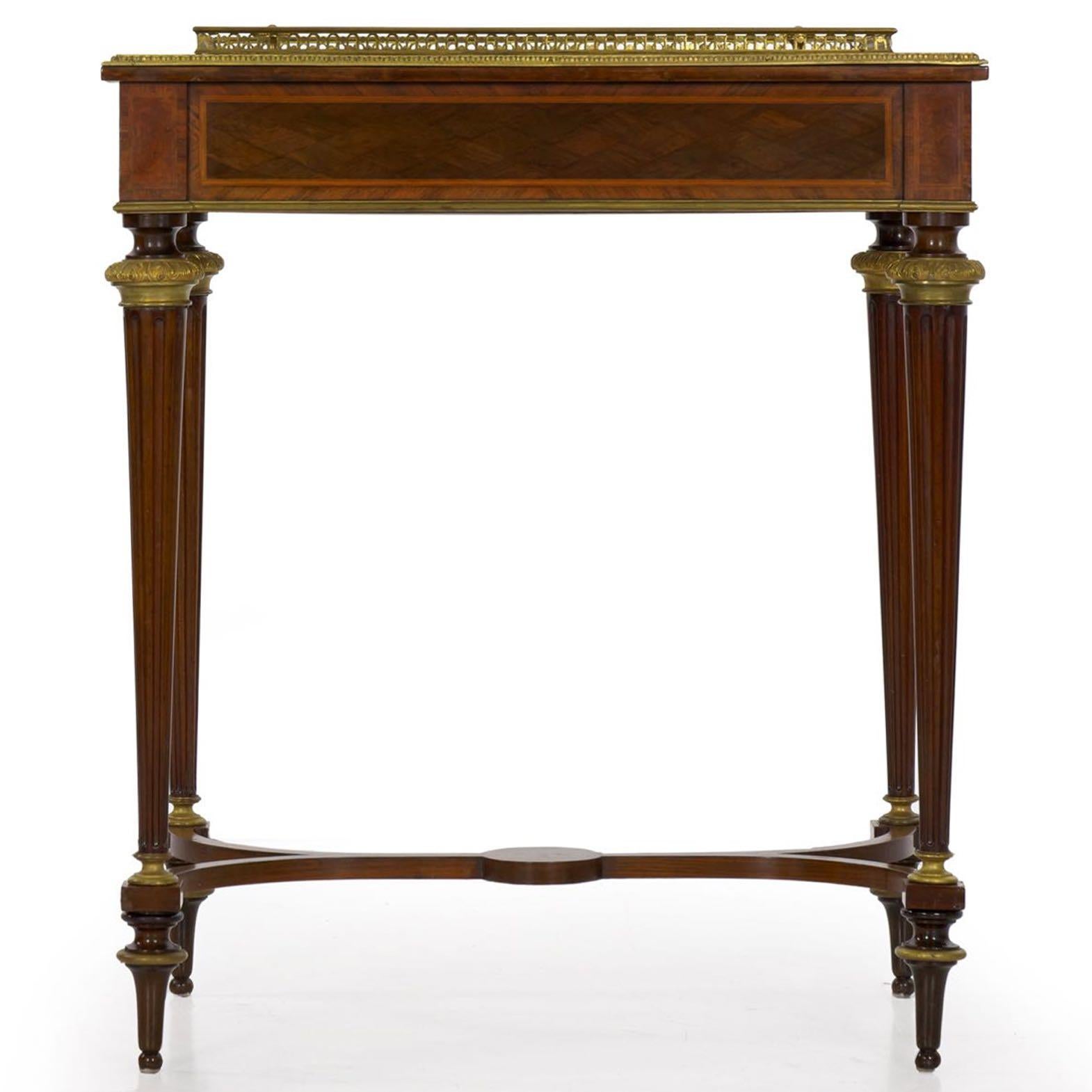 Gilt French Marquetry Wine Serving Accent Table by Paul Sormani & Fils