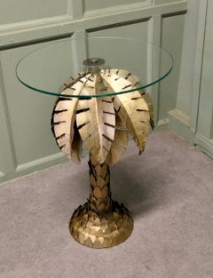 French Mason Jansen Style Palm Tree Tole Ware Table A stunning design