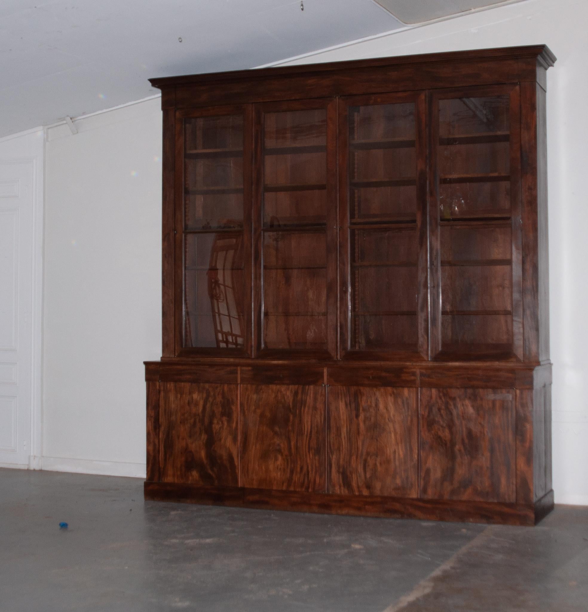 French Massive Mahogany Bibliotheque In Good Condition In Baton Rouge, LA