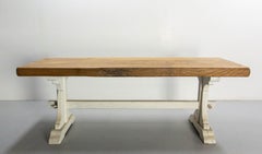 French Massive Oak Farmhouse Table Refectory  19th-Mid Century