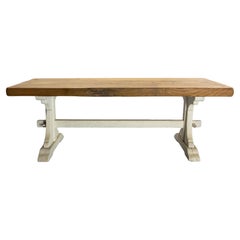 Réfectoire de tables de ferme en chêne massif français  19e-milieu du siècle