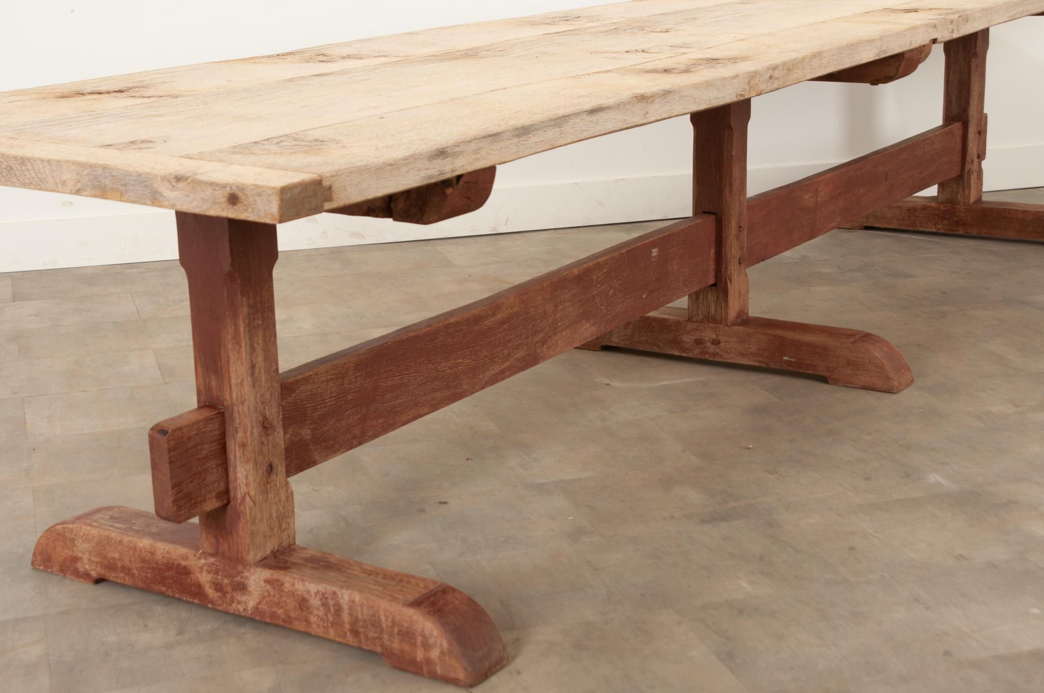 French Massive Trestle Dining Table 5