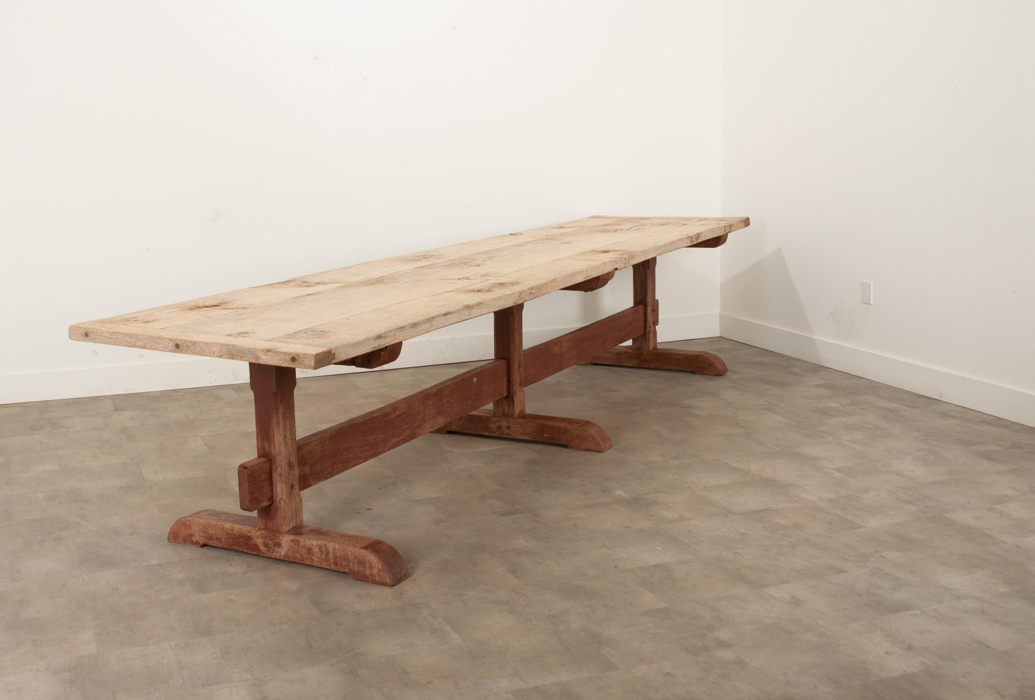 French Massive Trestle Dining Table 1