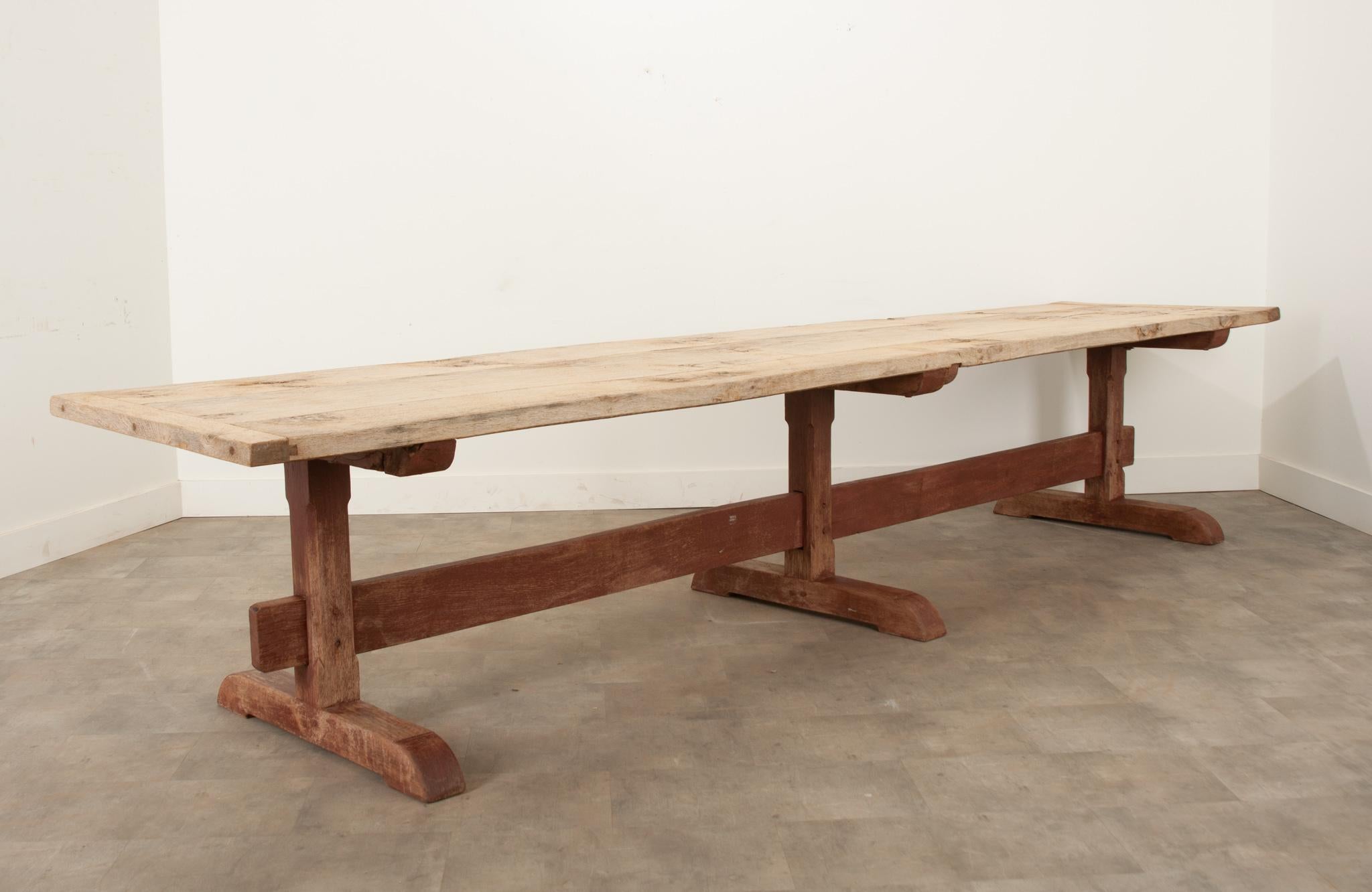 French Massive Trestle Dining Table 2