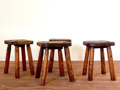 French, Massive Wood Stools