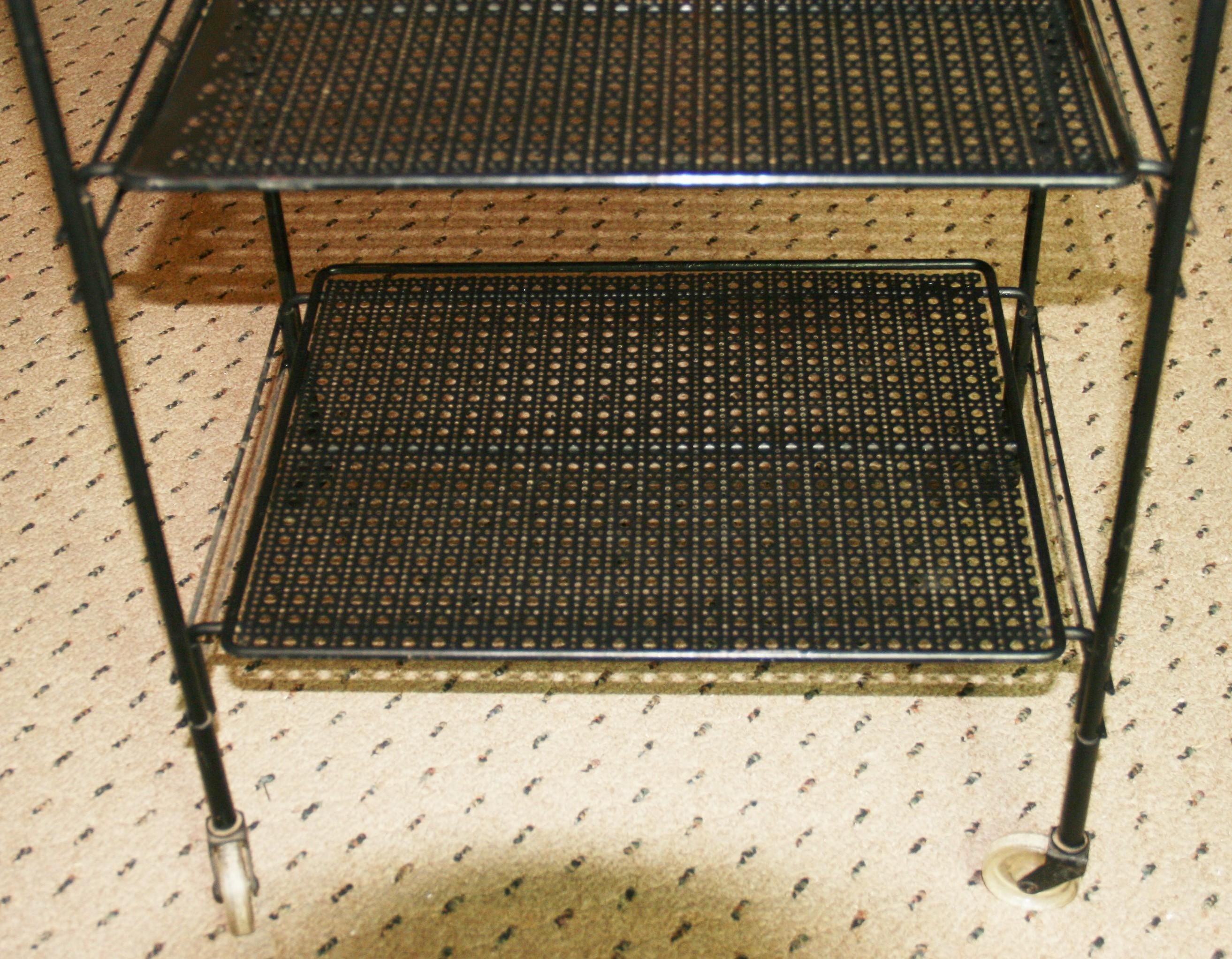 French Mathieu Mategot Style Serving Cart 1960's For Sale 3
