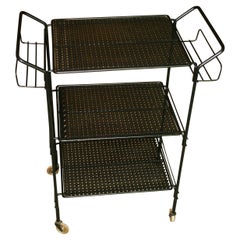 Carrello da portata in stile A. Mathieu francese degli anni '60
