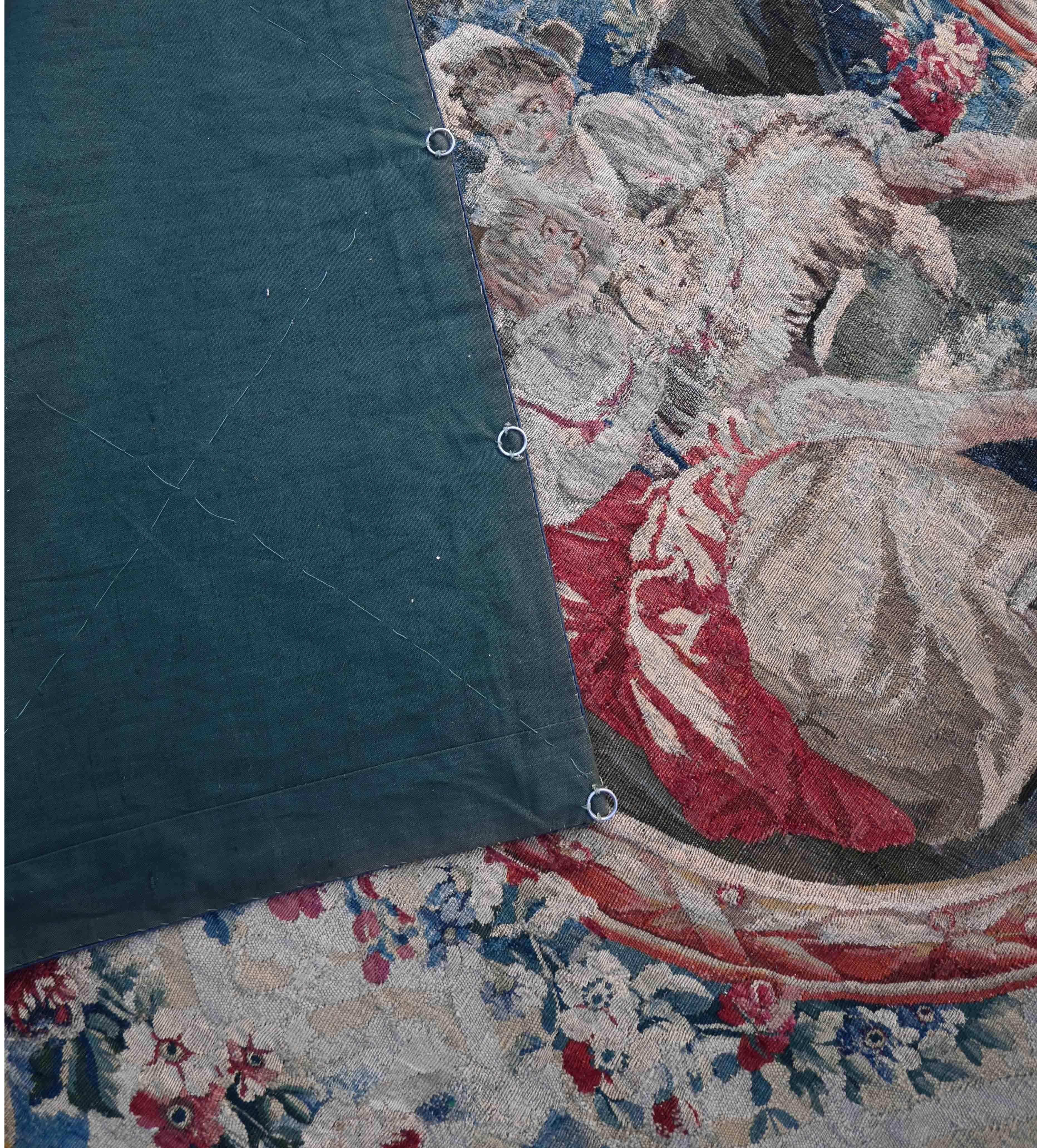 XVIIIe siècle et antérieur Tapisserie Médaillon Manufacture d'Aubusson 18ème siècle - L145xh202 - N 1522 en vente
