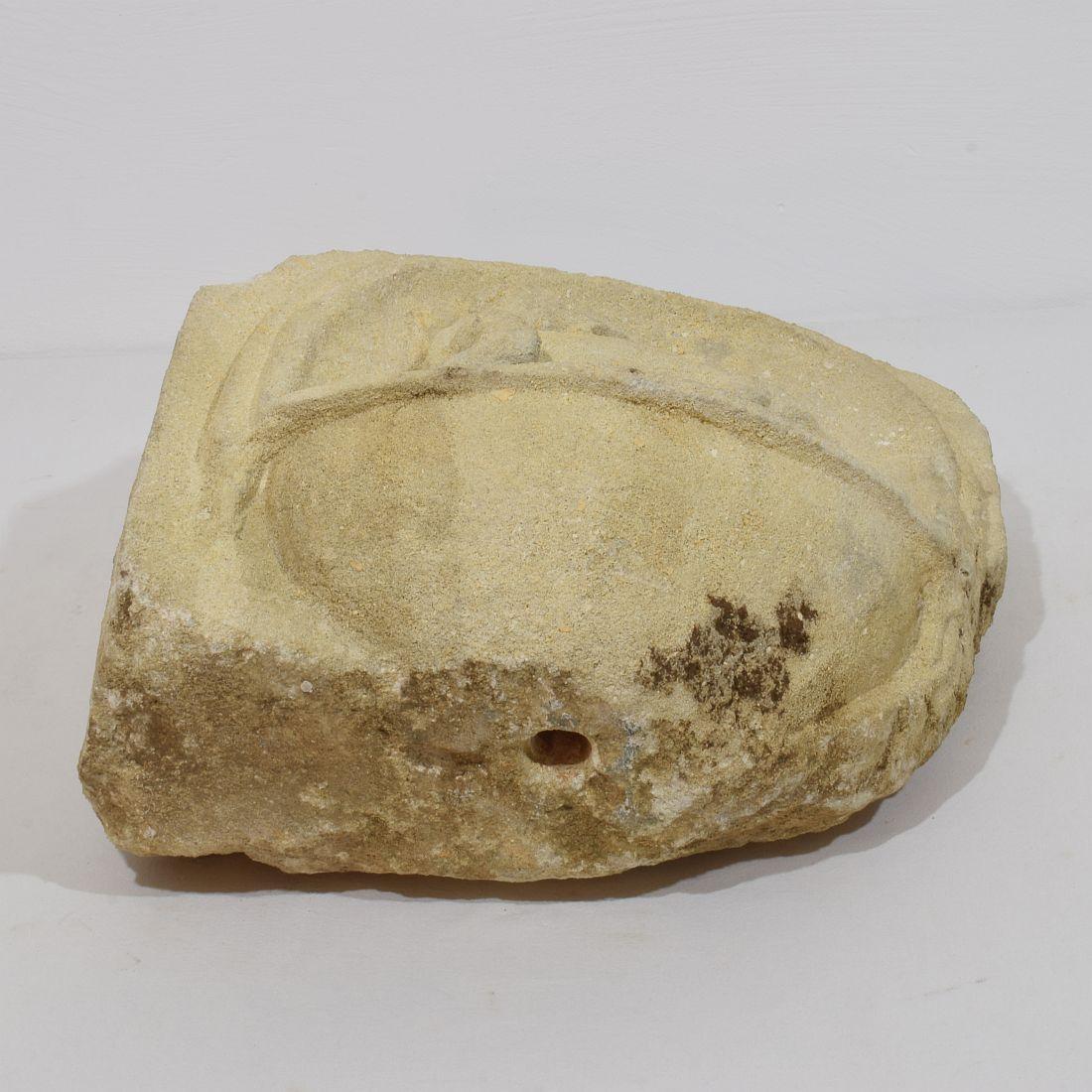 French Medieval Carved Stone Fragment Depicting A Dragon/ Mythical Figure For Sale 15