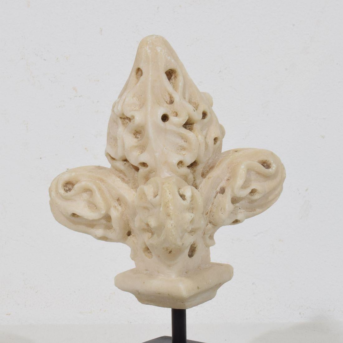 French Medieval Gothic Carved Alabaster Architectural Fragment/ Finial 5