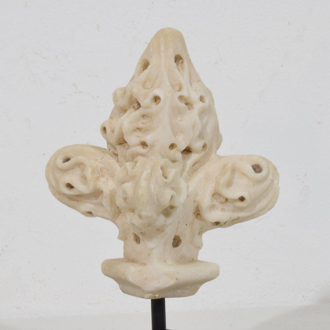 French Medieval Gothic Carved Alabaster Architectural Fragment/ Finial 9