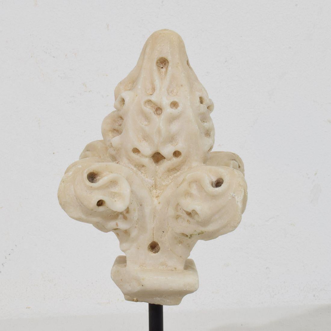 French Medieval Gothic Carved Alabaster Architectural Fragment/ Finial 10