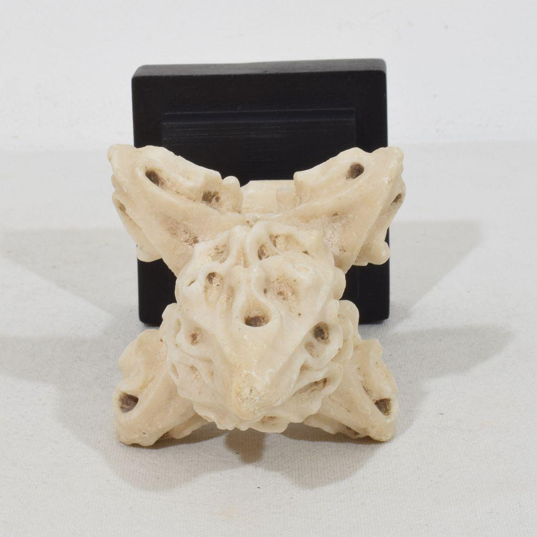 French Medieval Gothic Carved Alabaster Architectural Fragment/ Finial 12