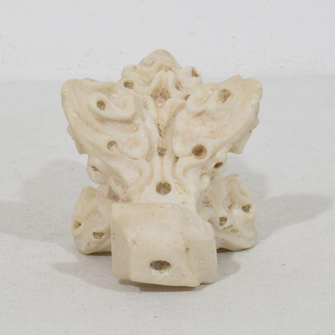 French Medieval Gothic Carved Alabaster Architectural Fragment/ Finial 13