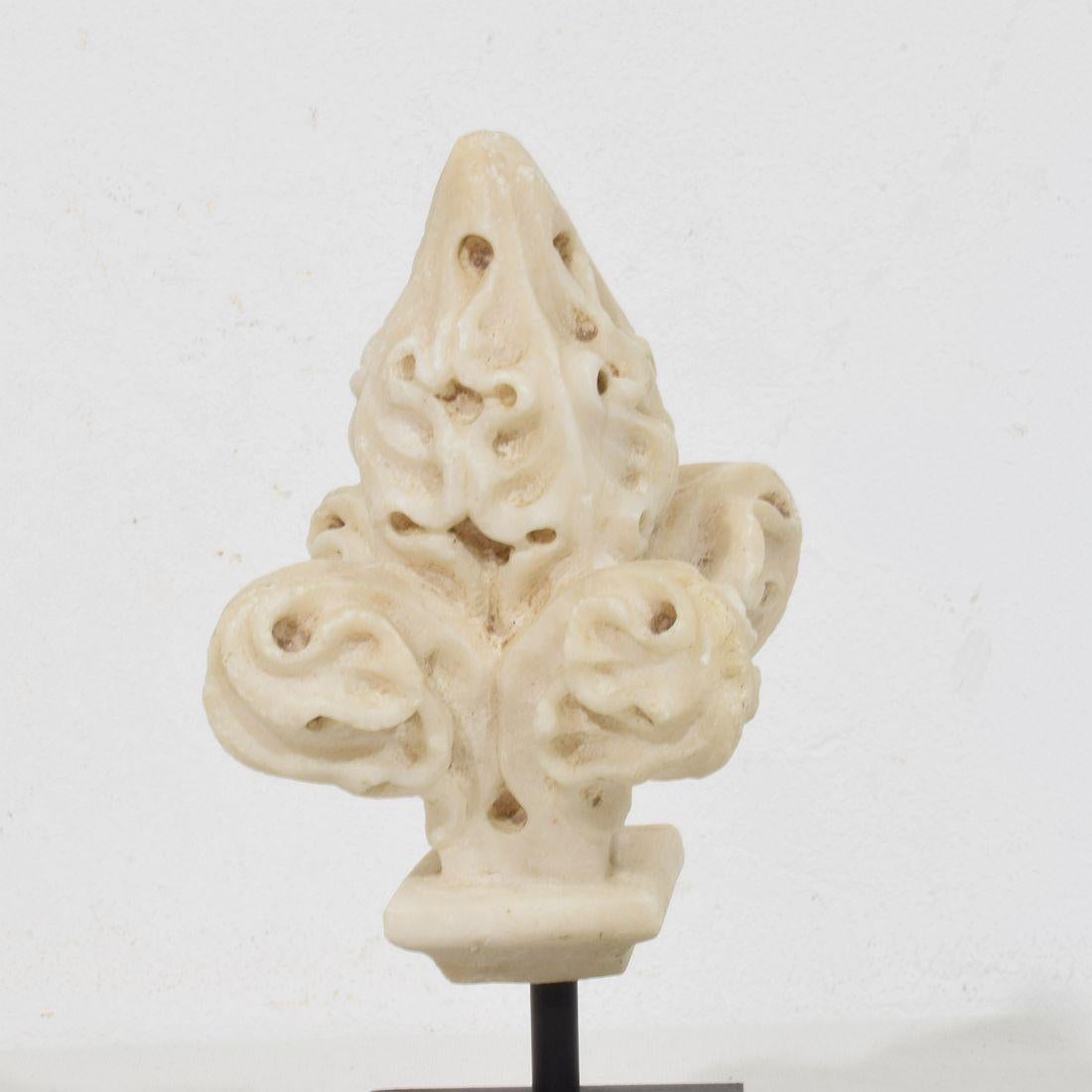 French Medieval Gothic Carved Alabaster Architectural Fragment/ Finial 4