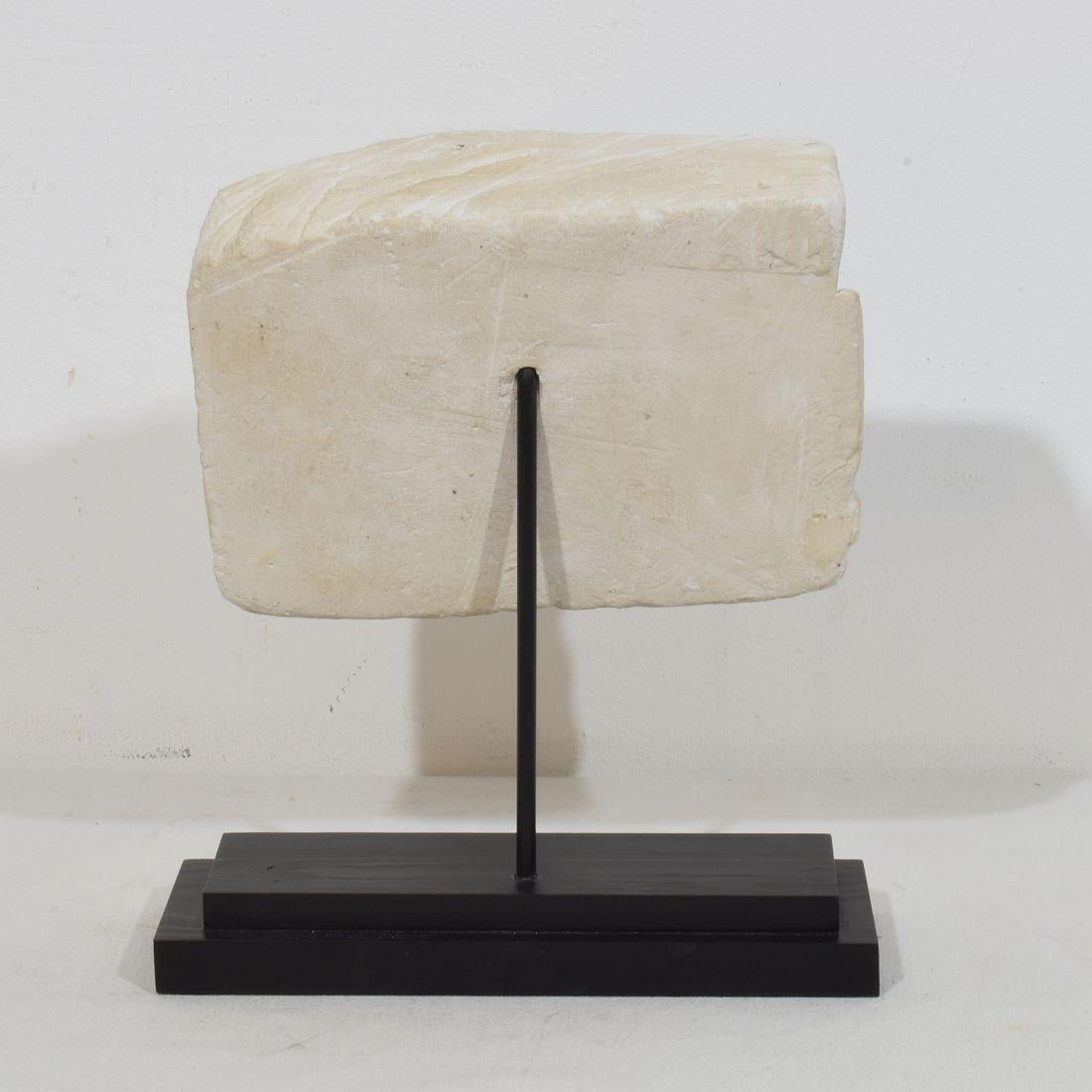 18th Century and Earlier French Medieval Gothic Carved Stone Architectural Fragment
