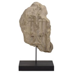 French Medieval Gothic Carved Stone Architectural Fragment