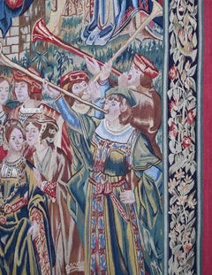 French Medieval Tapestry – “Bathsheba Invited by King David” - N° 1656