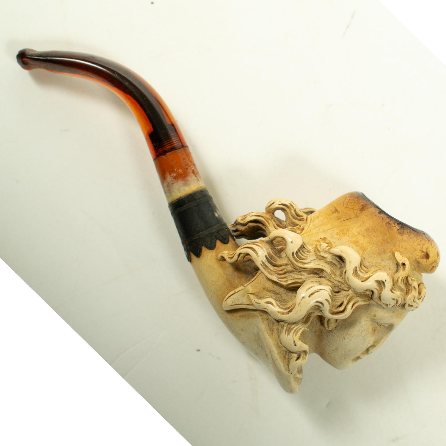 FRENCH MEERSCHAUM PIPE with case - 19th Century For Sale 6