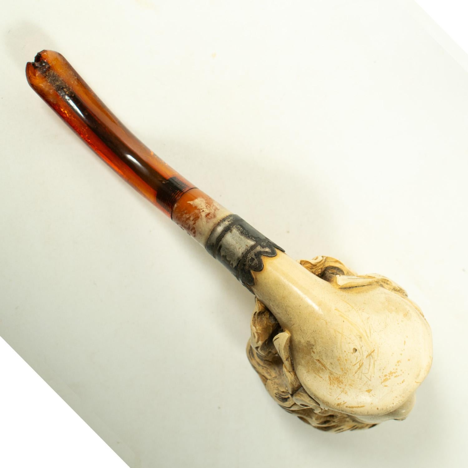 FRENCH MEERSCHAUM PIPE with case - 19th Century For Sale 8