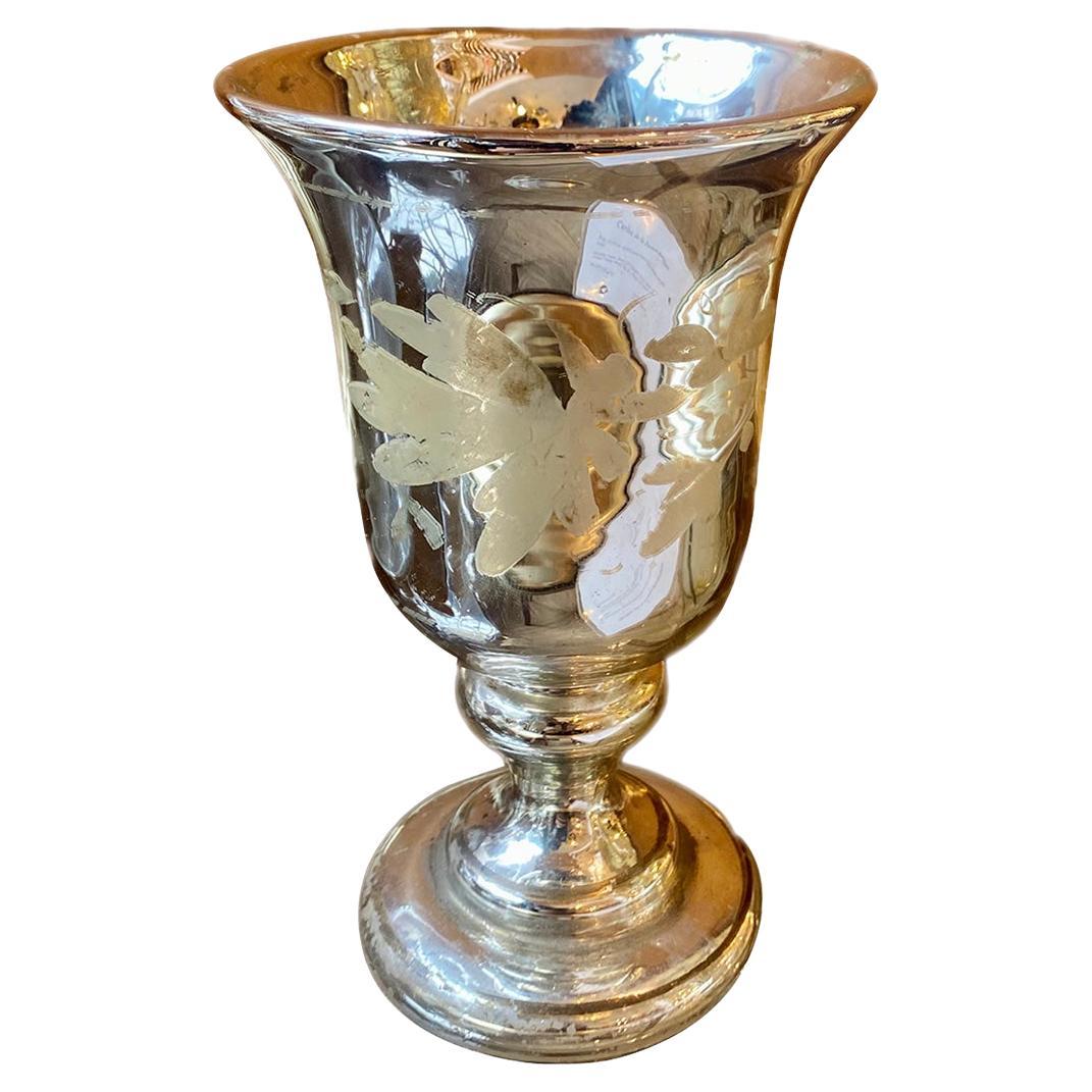 French Mercury Glass Cup For Sale